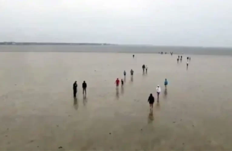 El mar ha desaparecido en la Isla de las Bahamas