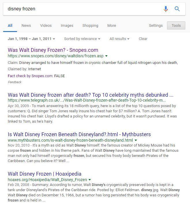 disney-5 Rumores de criocongelación de Walt Disney en Google