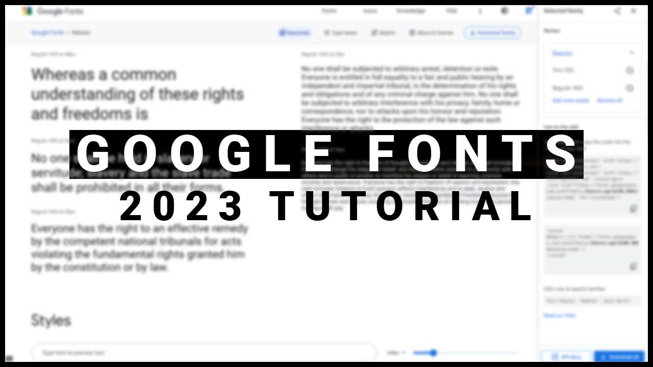 google fonts -