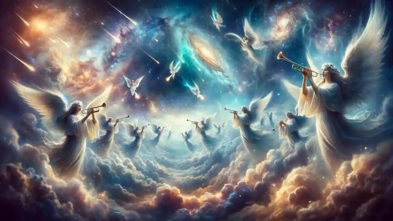 Representación de las 7 trompetas del Apocalipsis