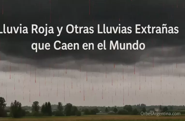 Lluvia Roja y Otras Lluvias Extrañas que Caen en el Mundo
