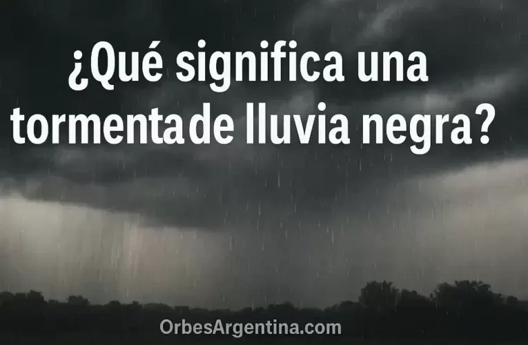 Qué Significa el Término Lluvia Negra y por Qué Preocupa a Argentina