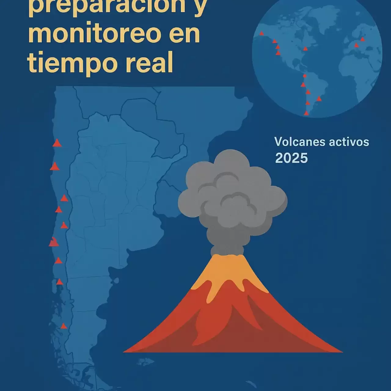 mapa de erupciones volcánicas