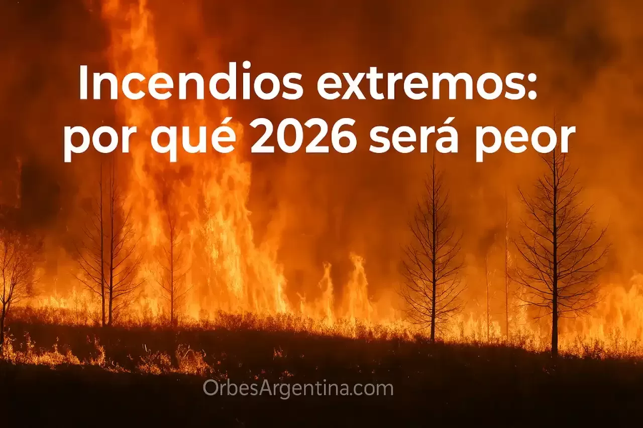 Bosque en llamas durante una ola de calor récord