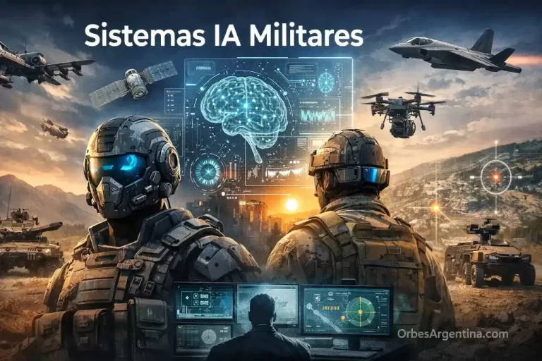 Drones autónomos y sistemas IA militares en combate moderno