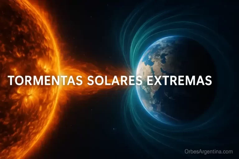 Tormenta solar extrema golpeando el campo magnético terrestre