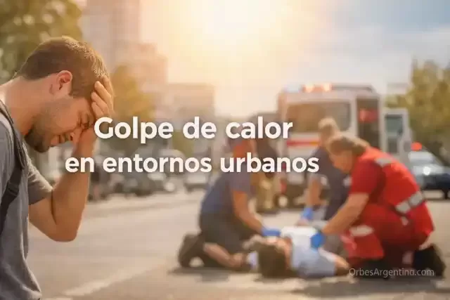Golpe de calor en ciudad durante ola de calor