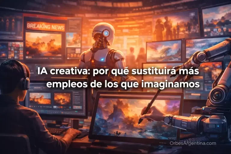 IA creativa generando contenido en masa y reemplazo laboral