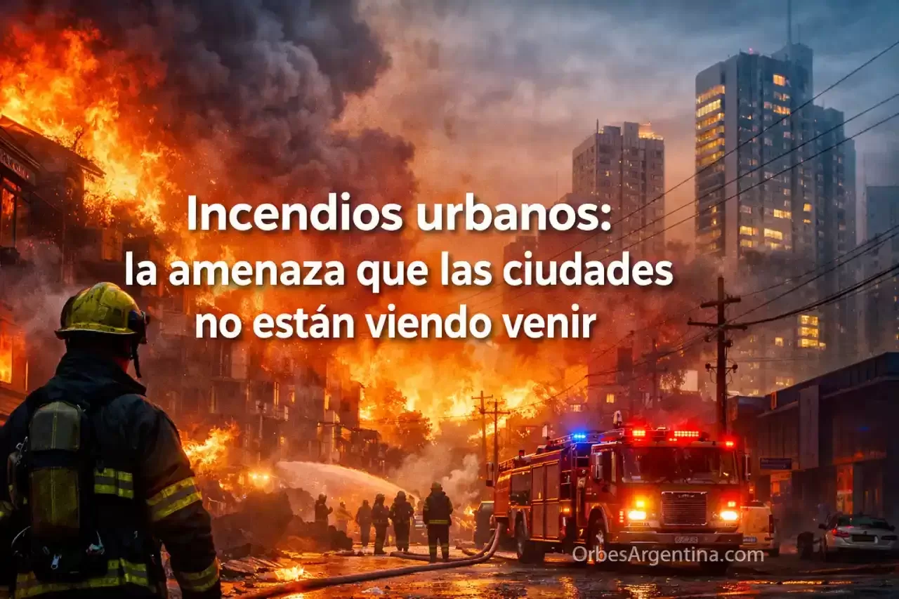 Incendio urbano en zona densamente poblada