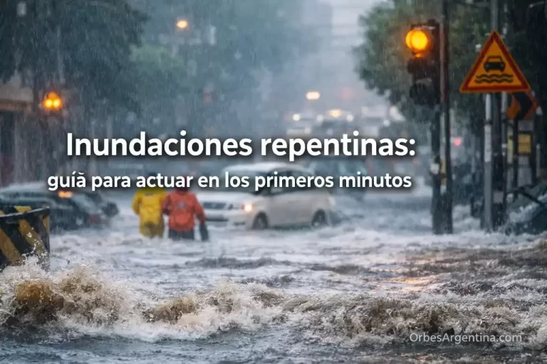 Señales de inundación repentina en minutos