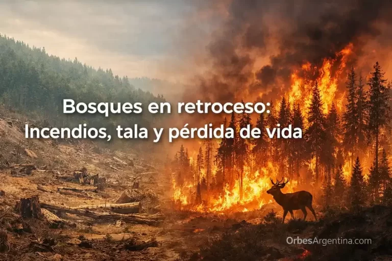 Incendio forestal avanzando sobre un bosque seco: clima extremo y riesgo