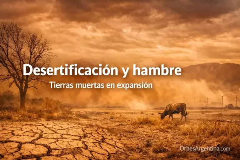 Suelo agrietado y vegetación seca: señales tempranas de desertificación