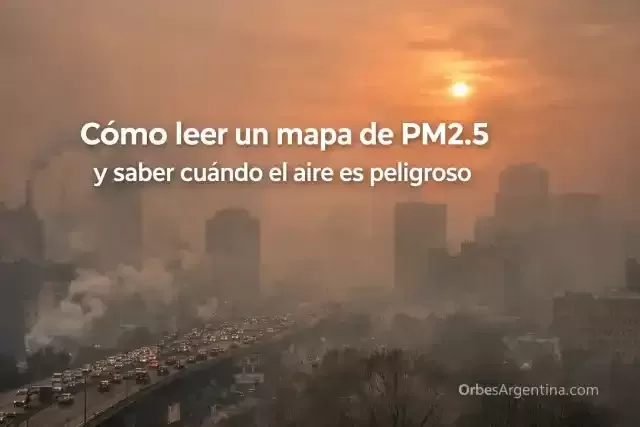Mapa de PM2.5 en tiempo real con niveles críticos