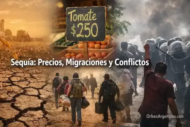 Campos agrietados por sequía extrema en Argentina