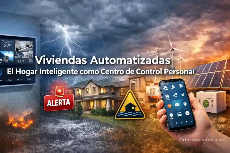 Panel central de control en vivienda automatizada moderna
