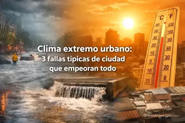 Inundación urbana tras tormenta intensa en ciudad latinoamericana