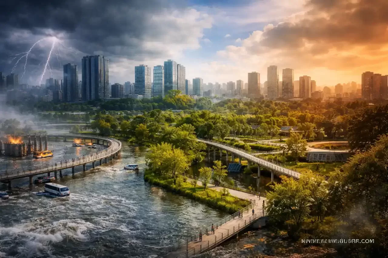 Infraestructura urbana adaptada al clima extremo