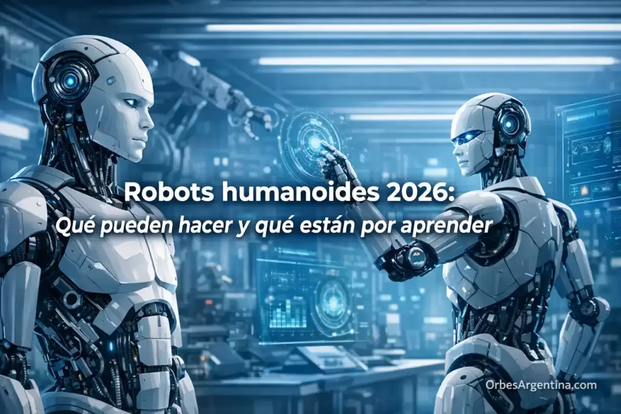 Robots humanoides trabajando en ciudad inteligente