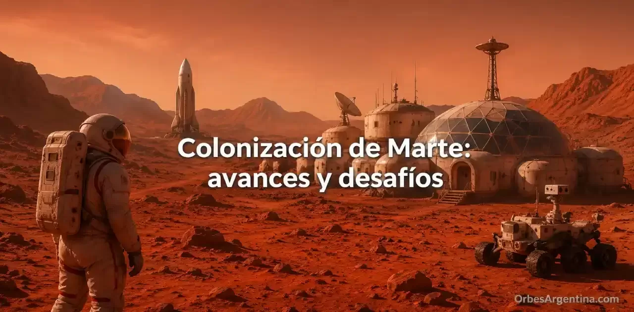Base humana futurista en Marte