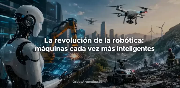 Robot inteligente trabajando con inteligencia artificial