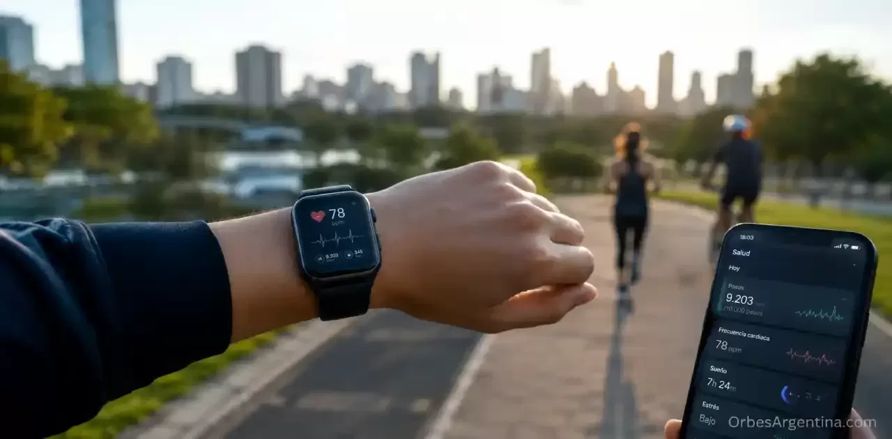 Smartwatch inteligente y control biométrico moderno