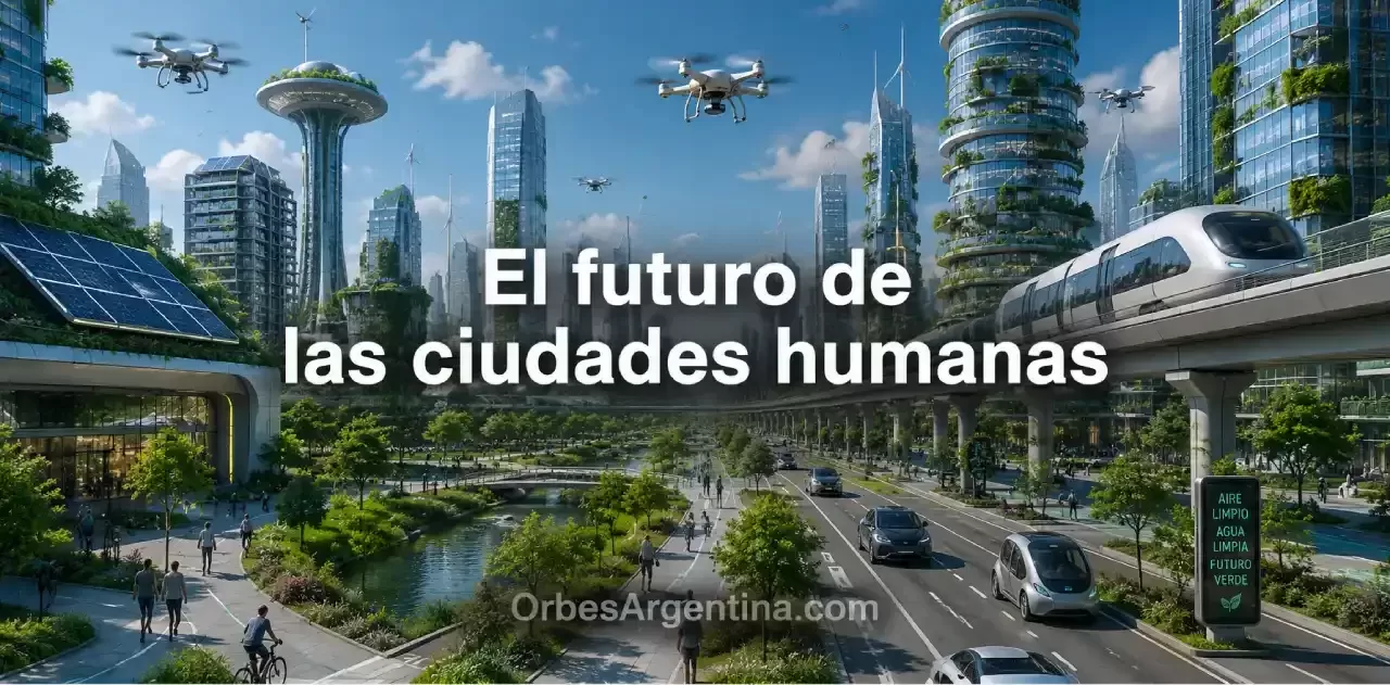 Ciudad inteligente del futuro con infraestructura sostenible