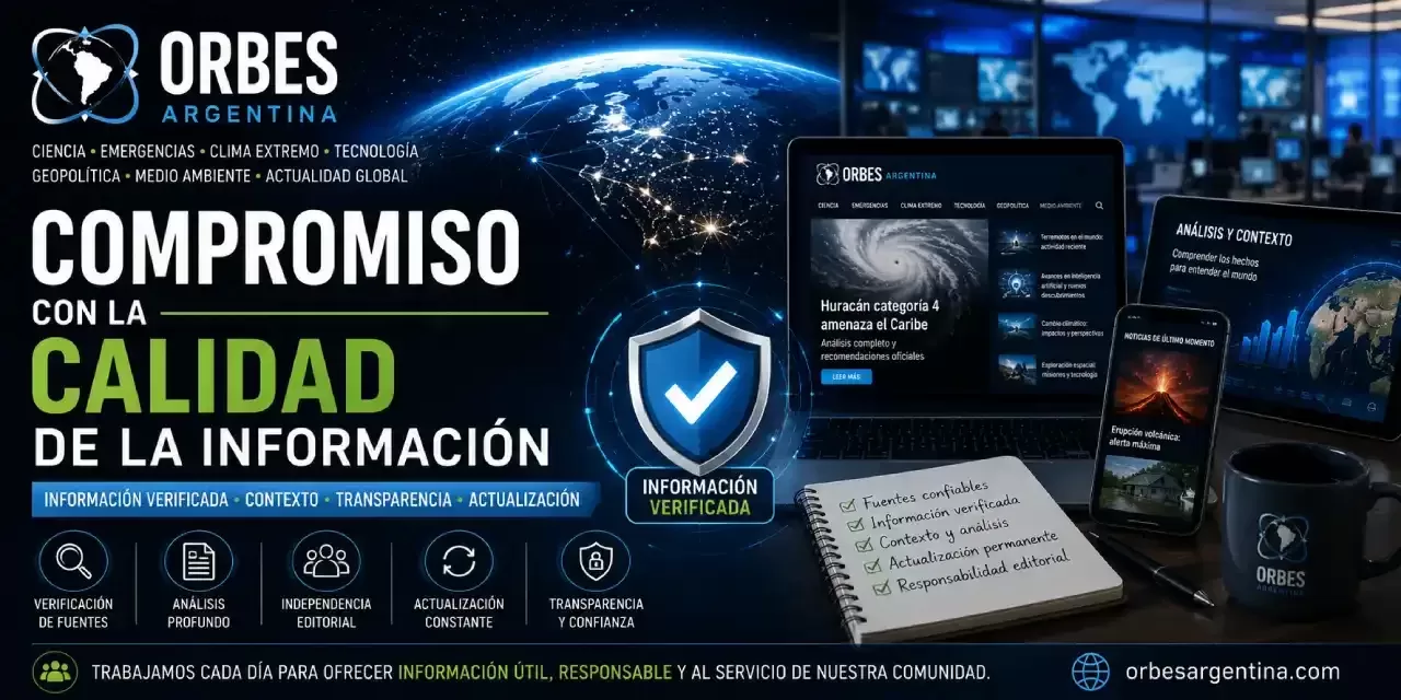 Equipo editorial de Orbes Argentina comprometido con la calidad de la información, la verificación de fuentes, el análisis responsable y la actualización permanente de contenidos sobre ciencia, emergencias, clima extremo, tecnología y geopolítica.