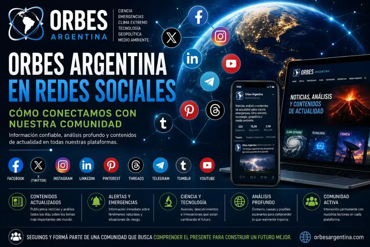 Orbes Argentina en redes sociales conectando con su comunidad mediante contenidos sobre ciencia, emergencias, tecnología, geopolítica y actualidad.