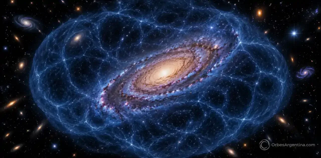 Halo de materia oscura alrededor de una galaxia