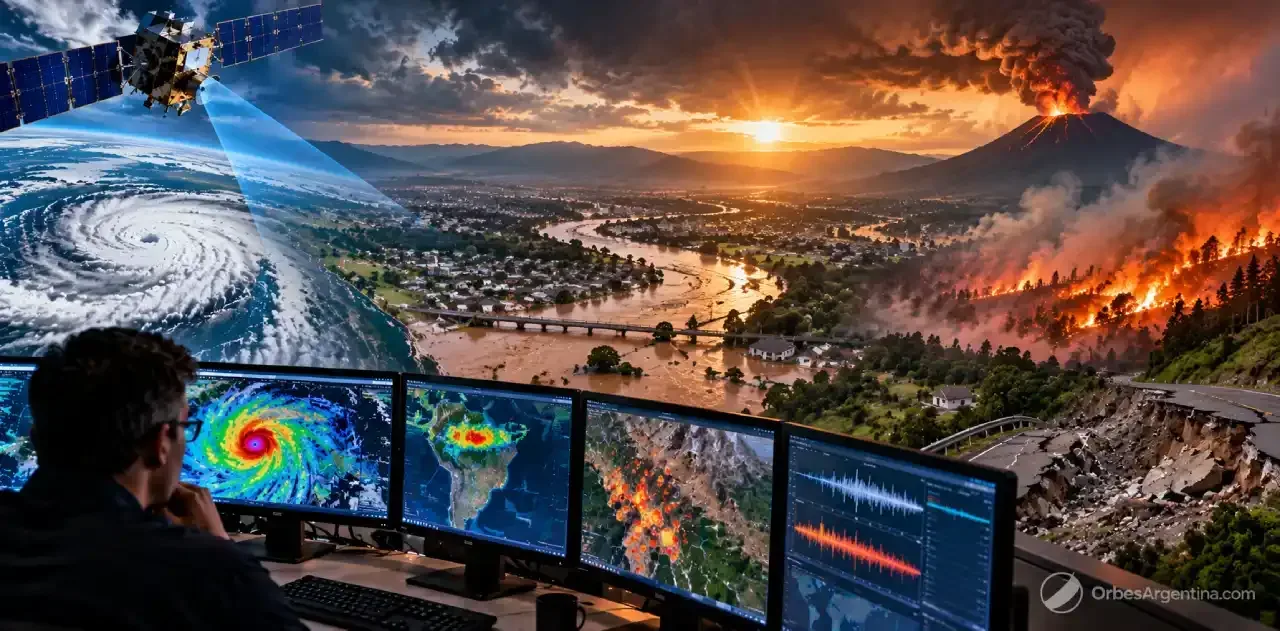 Satélites que vigilan desastres naturales desde el espacio