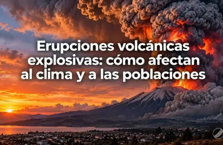 Erupciones volcánicas explosivas: cómo afectan al clima y a las poblaciones