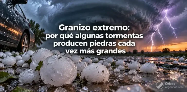 Granizo extremo durante una tormenta severa