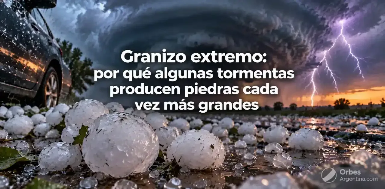 Granizo extremo durante una tormenta severa