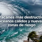 Huracanes más destructivos sobre océanos cálidos