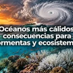 Océanos más cálidos y formación de tormentas intensas