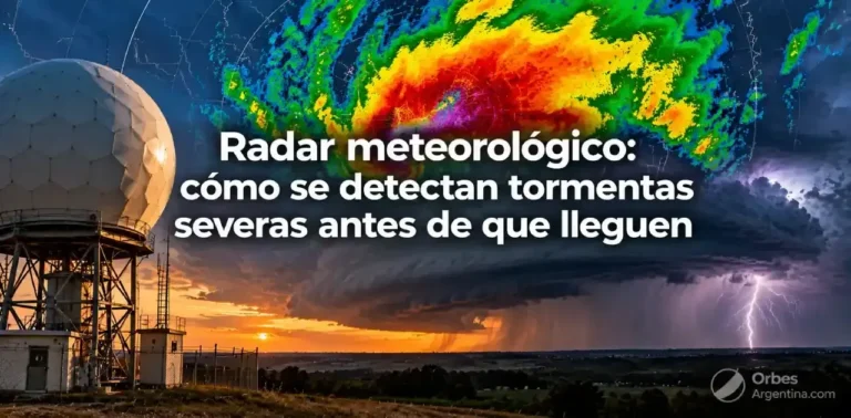 Radar meteorológico detectando una tormenta severa
