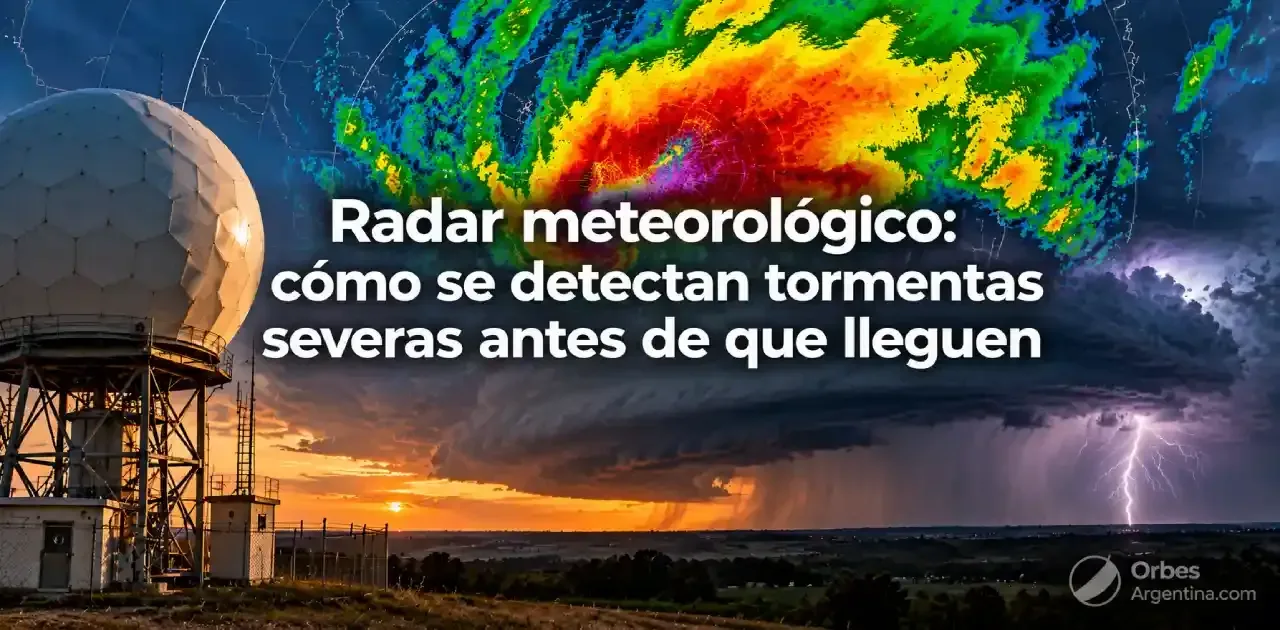 Radar meteorológico detectando una tormenta severa