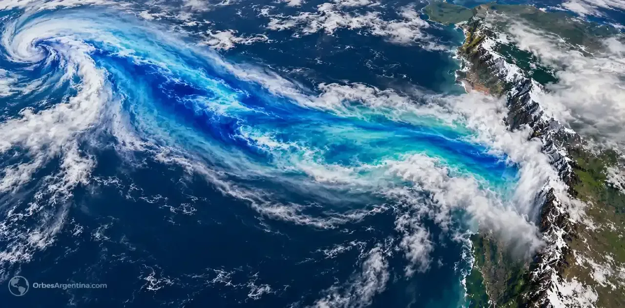 Formación de un río atmosférico y llegada al continente
