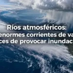 Río atmosférico transportando vapor de agua sobre el océano